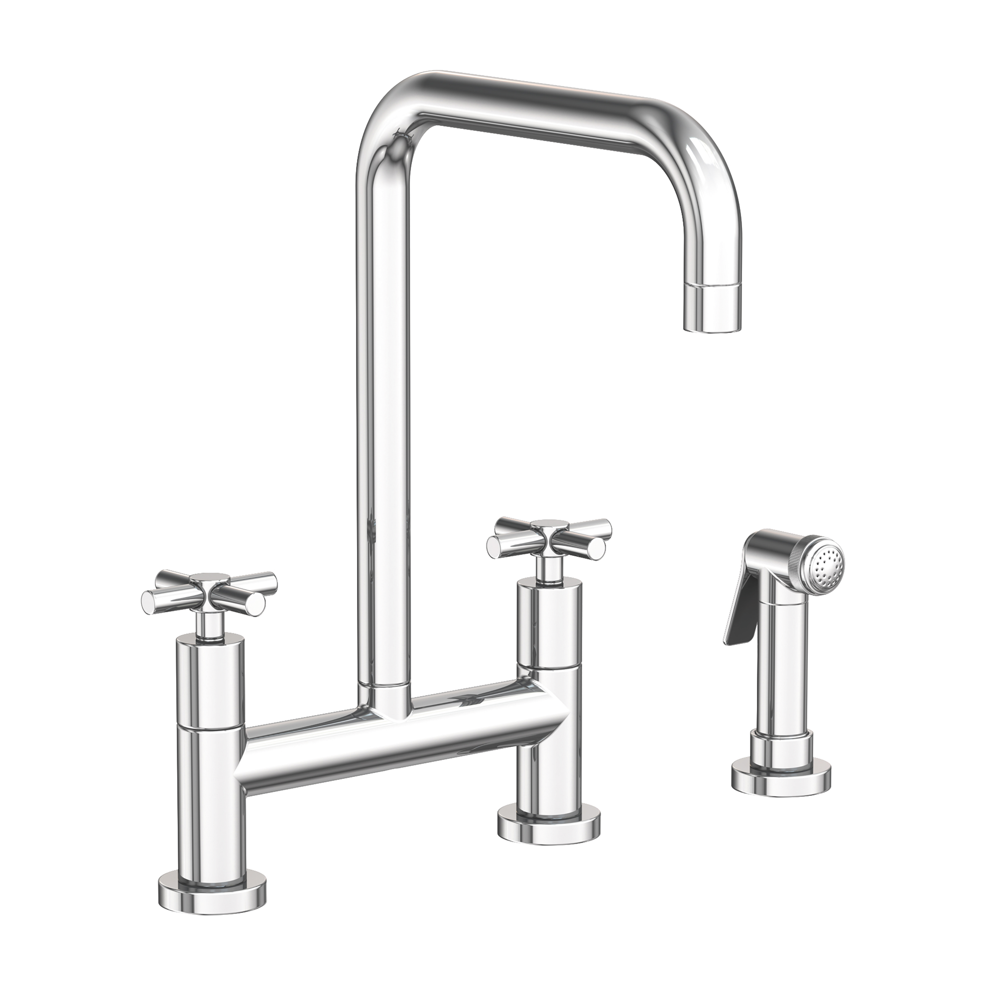 Newport Brass East Square® Kitchen Bridge Faucet with Side Spray