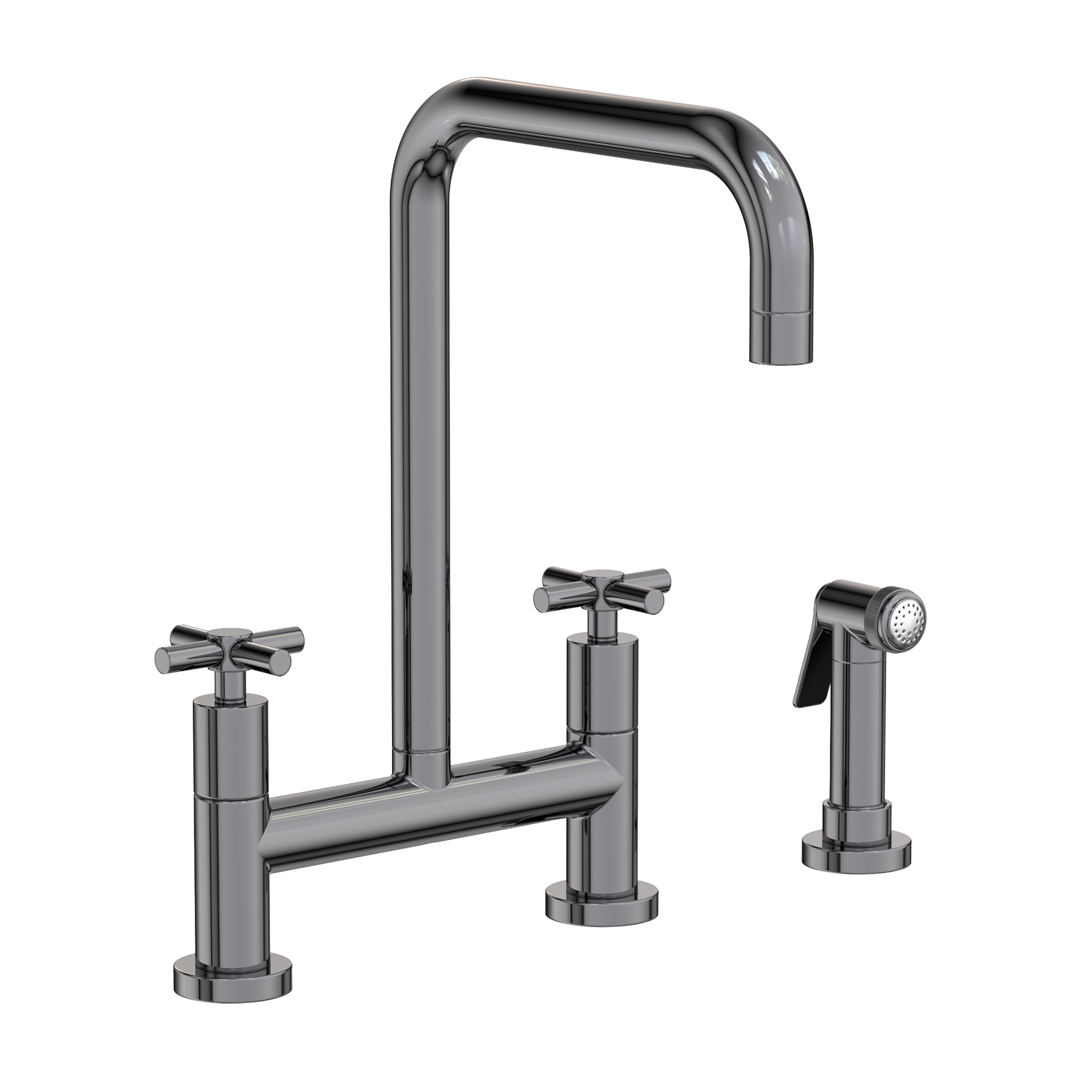 Newport Brass East Square® Kitchen Bridge Faucet with Side Spray