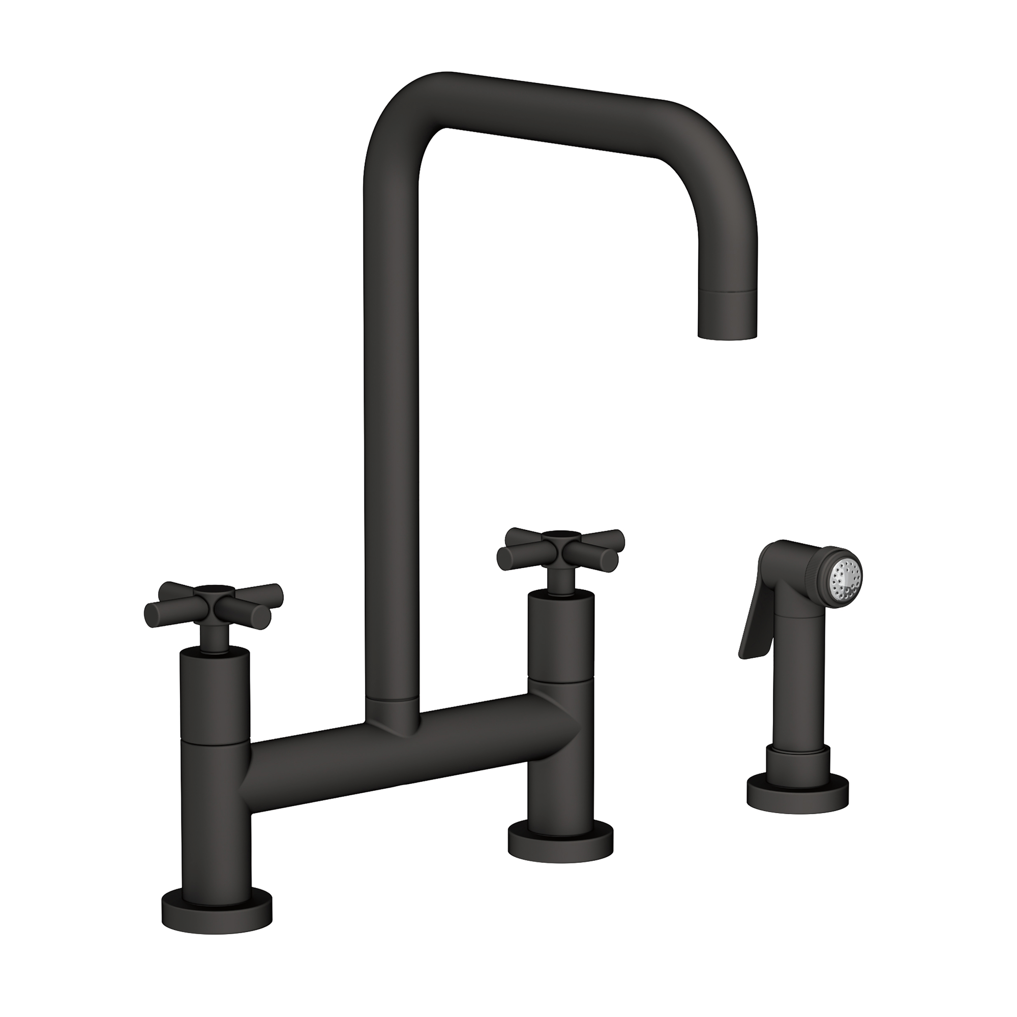 Newport Brass East Square® Kitchen Bridge Faucet with Side Spray