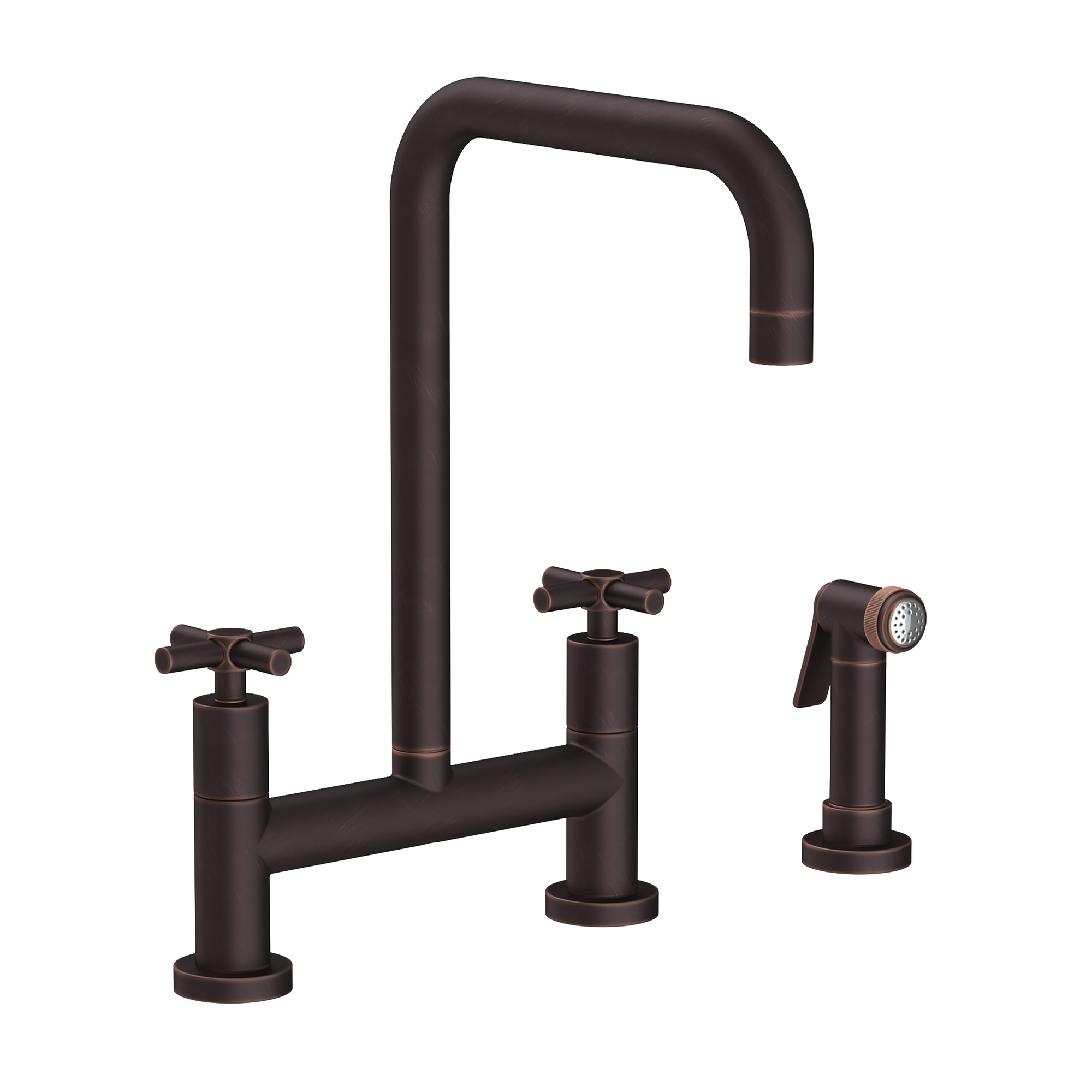 Newport Brass East Square® Kitchen Bridge Faucet with Side Spray