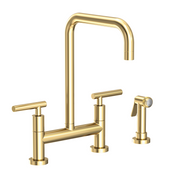 Newport Brass East Square® Kitchen Bridge Faucet with Side Spray
