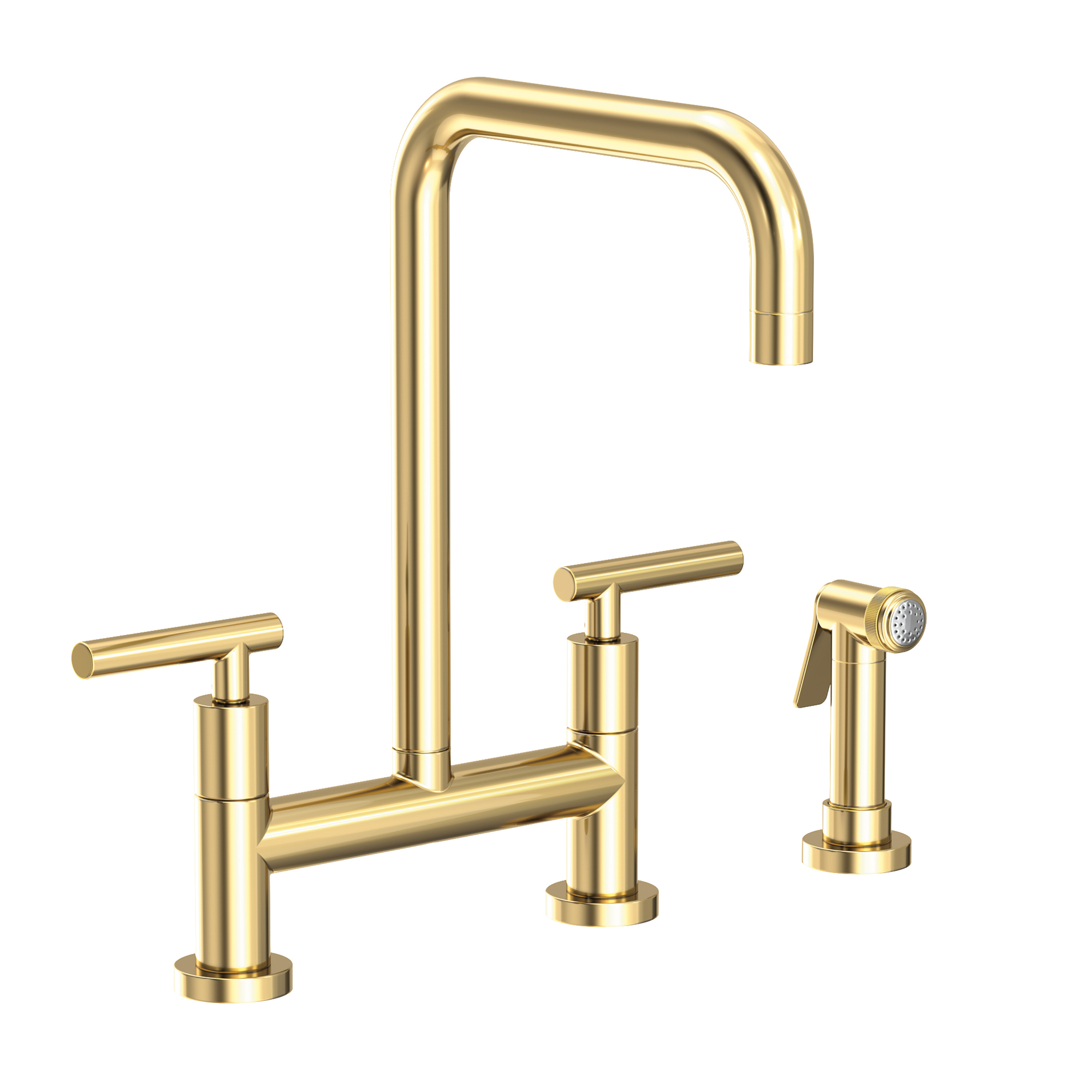 Newport Brass East Square® Kitchen Bridge Faucet with Side Spray