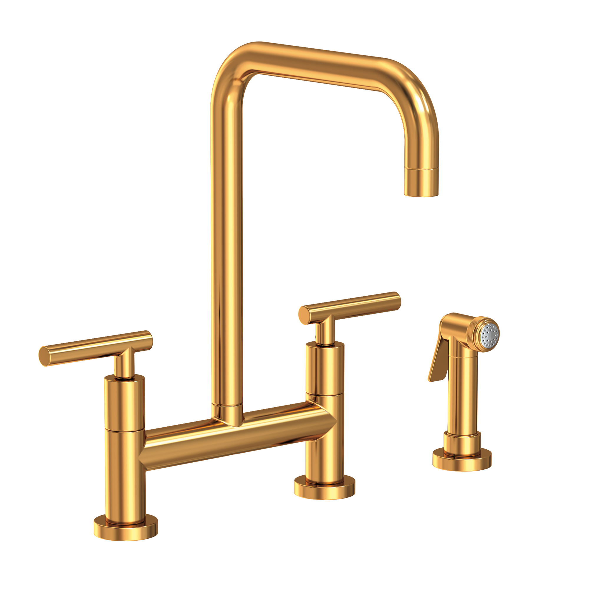 Newport Brass East Square® Kitchen Bridge Faucet with Side Spray
