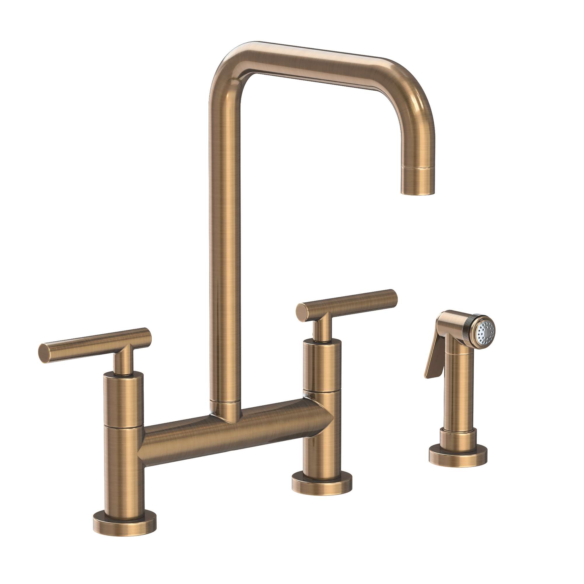 Newport Brass East Square® Kitchen Bridge Faucet with Side Spray