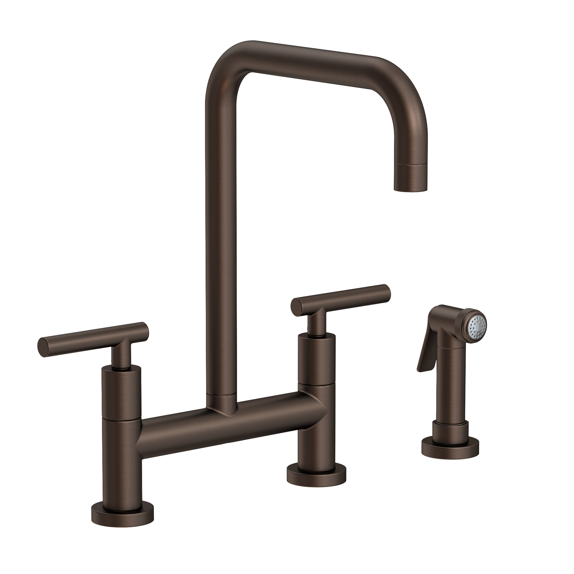 Newport Brass East Square® Kitchen Bridge Faucet with Side Spray