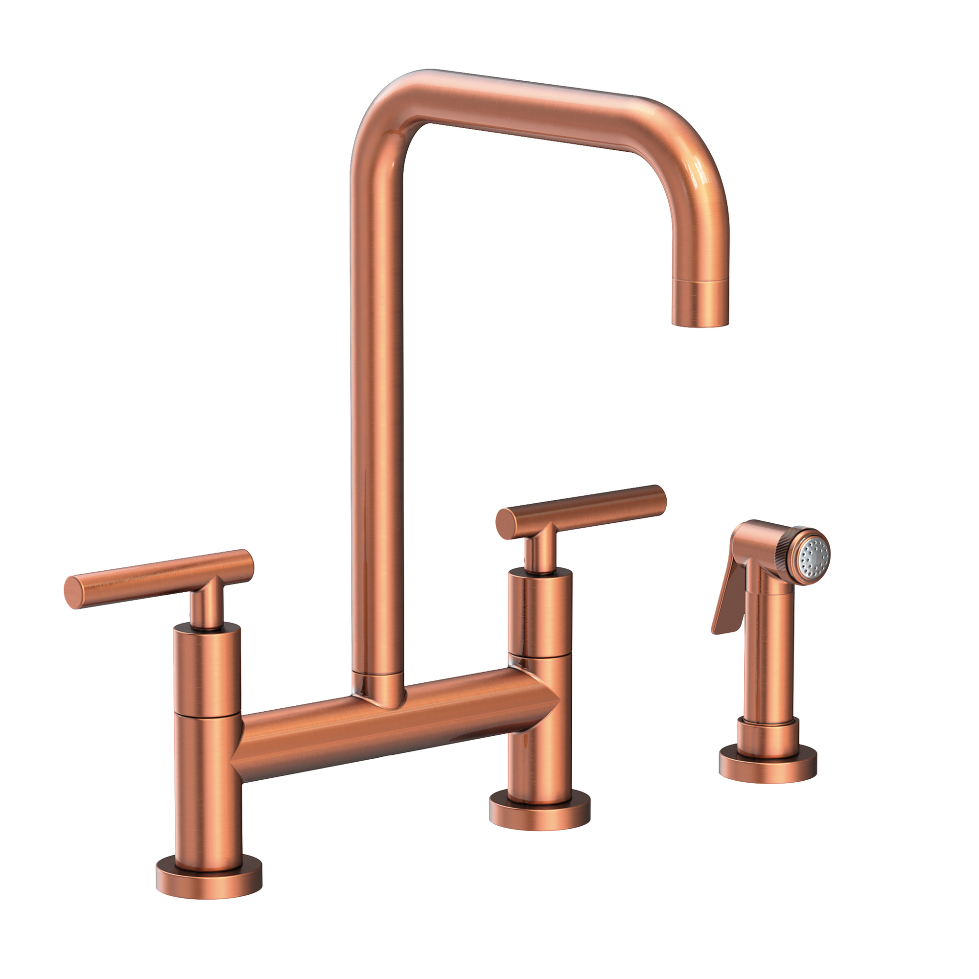 Newport Brass East Square® Kitchen Bridge Faucet with Side Spray
