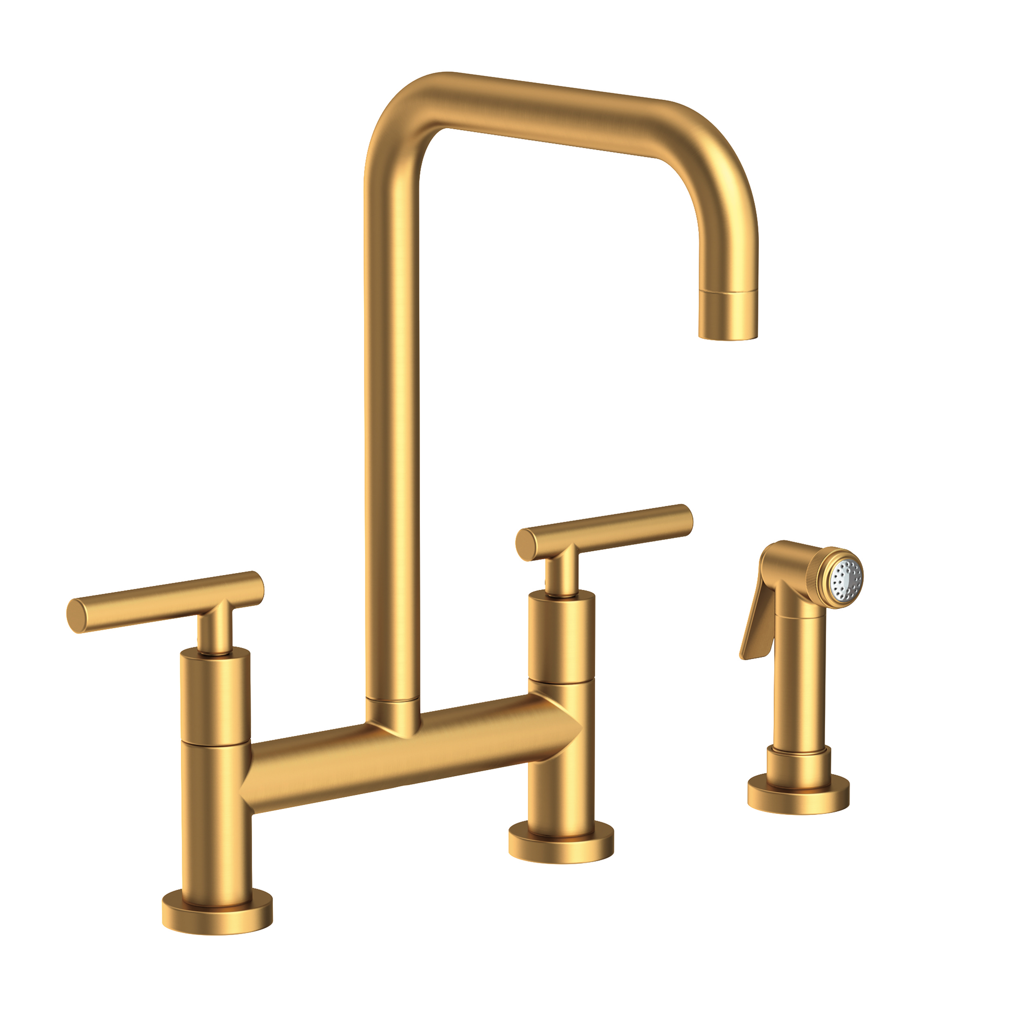 Newport Brass East Square® Kitchen Bridge Faucet with Side Spray
