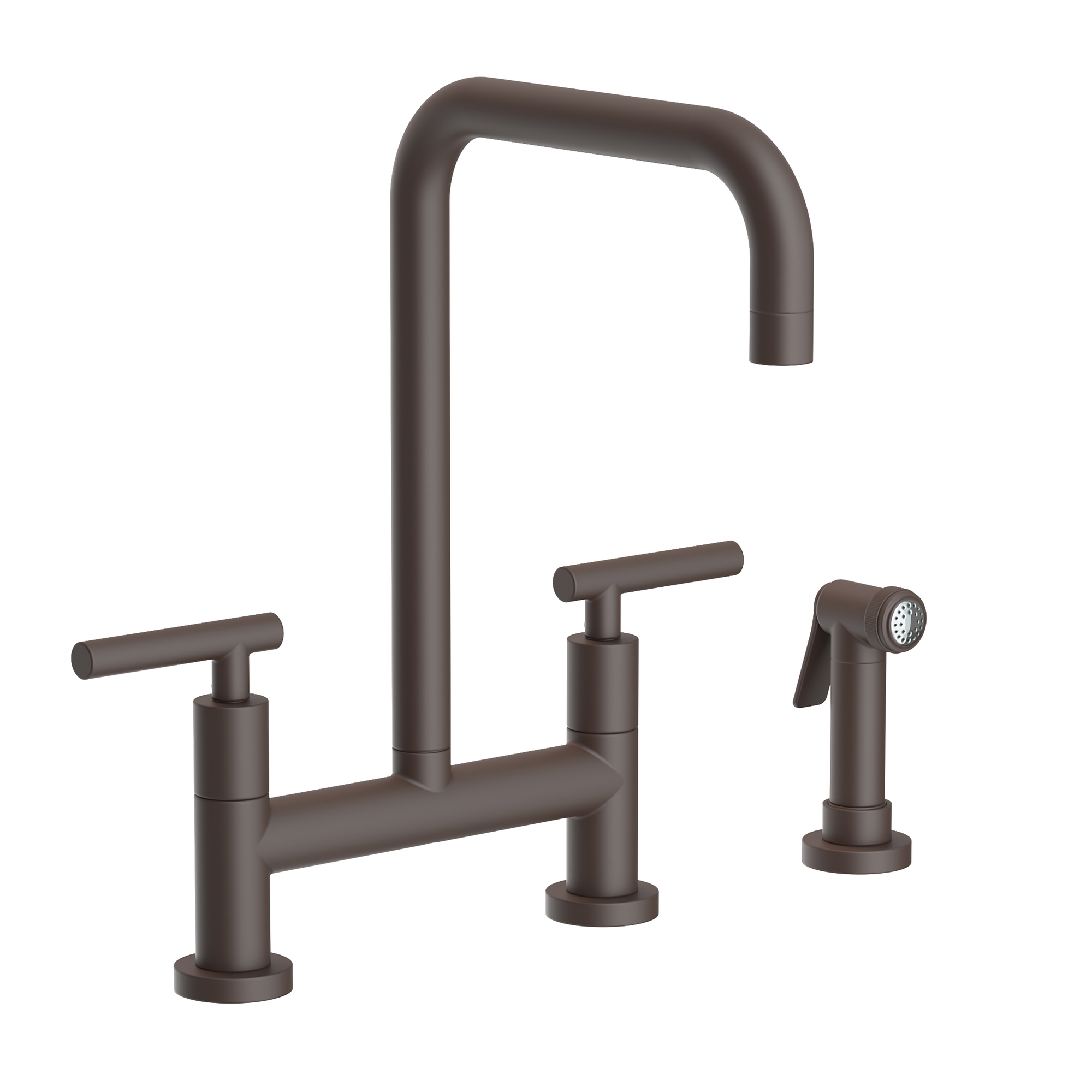 Newport Brass East Square® Kitchen Bridge Faucet with Side Spray