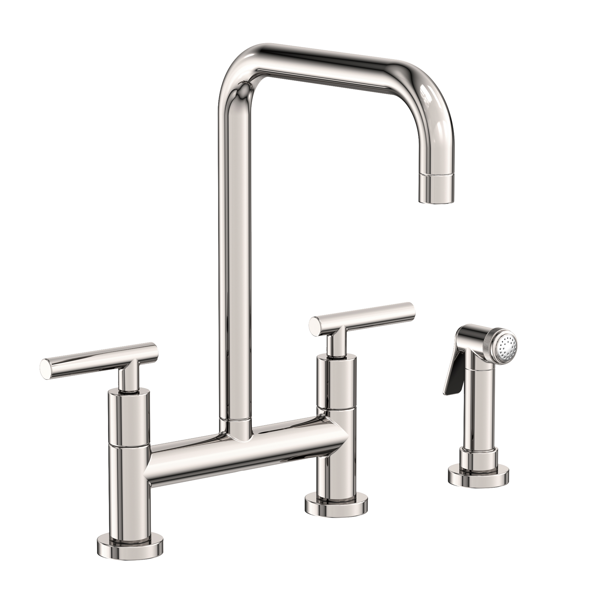 Newport Brass East Square® Kitchen Bridge Faucet with Side Spray