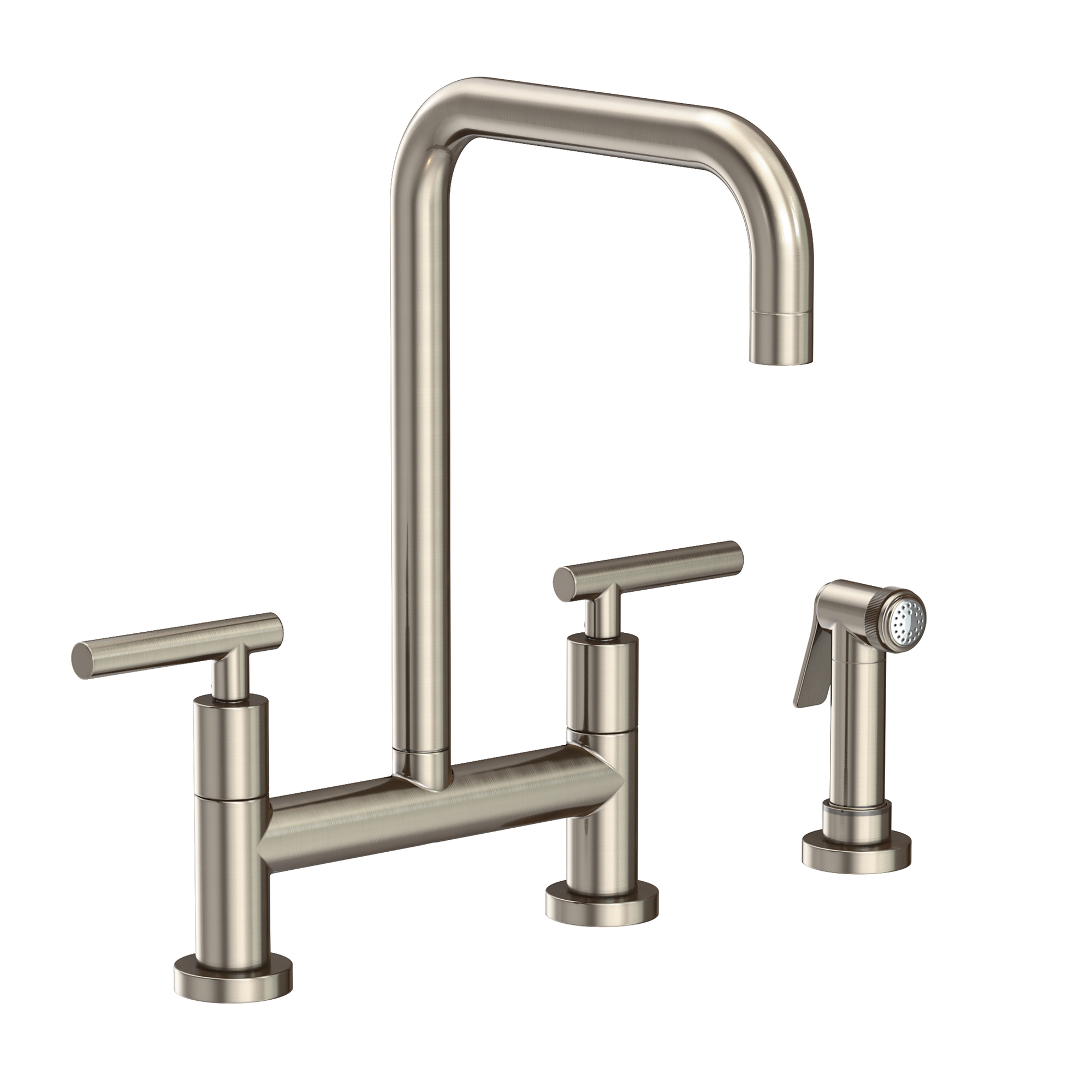Newport Brass East Square® Kitchen Bridge Faucet with Side Spray