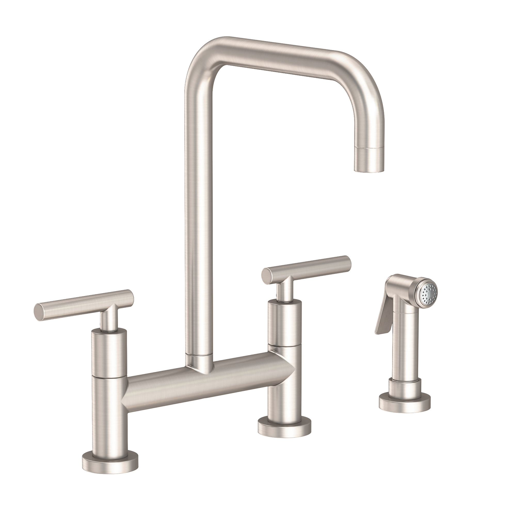 Newport Brass East Square® Kitchen Bridge Faucet with Side Spray