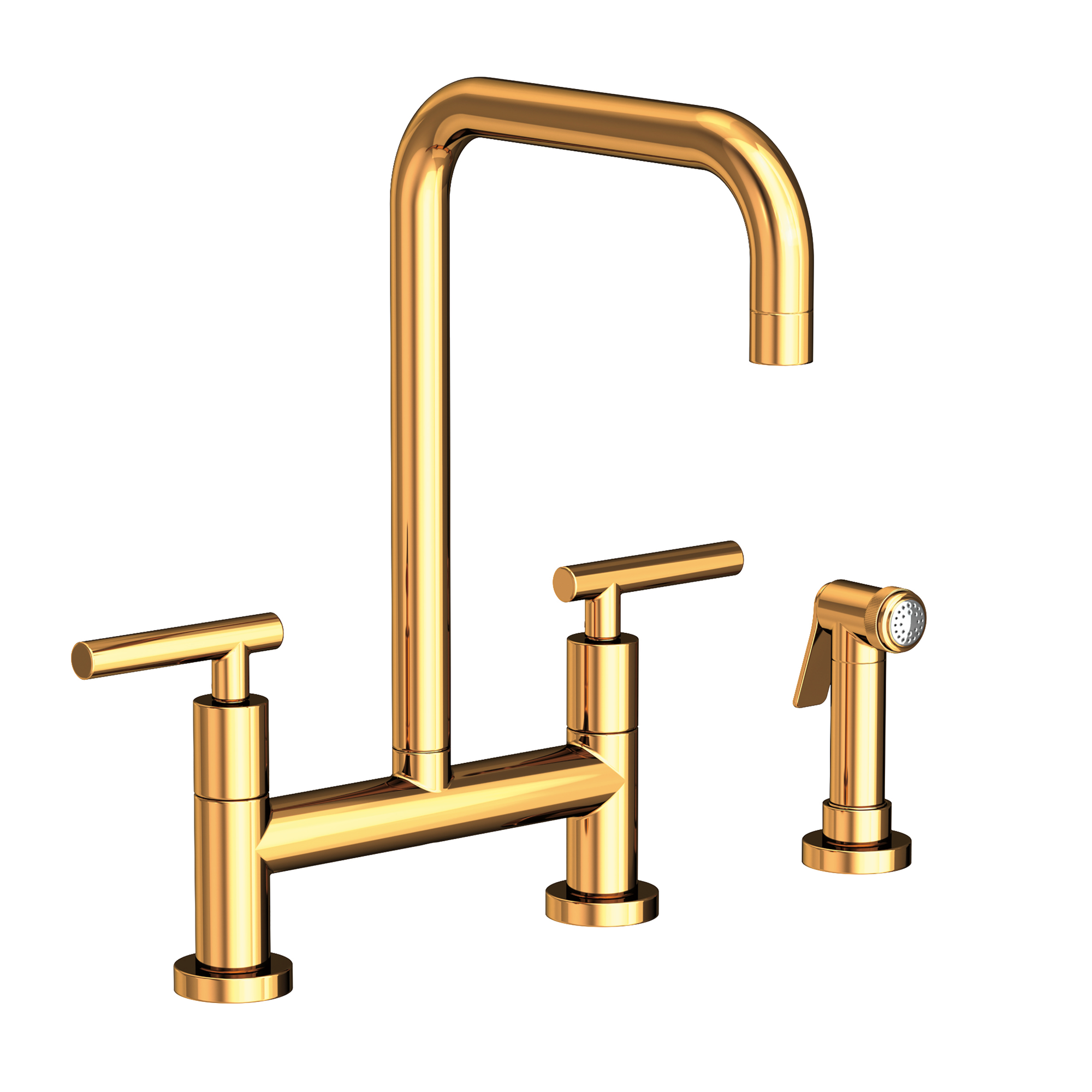 Newport Brass East Square® Kitchen Bridge Faucet with Side Spray