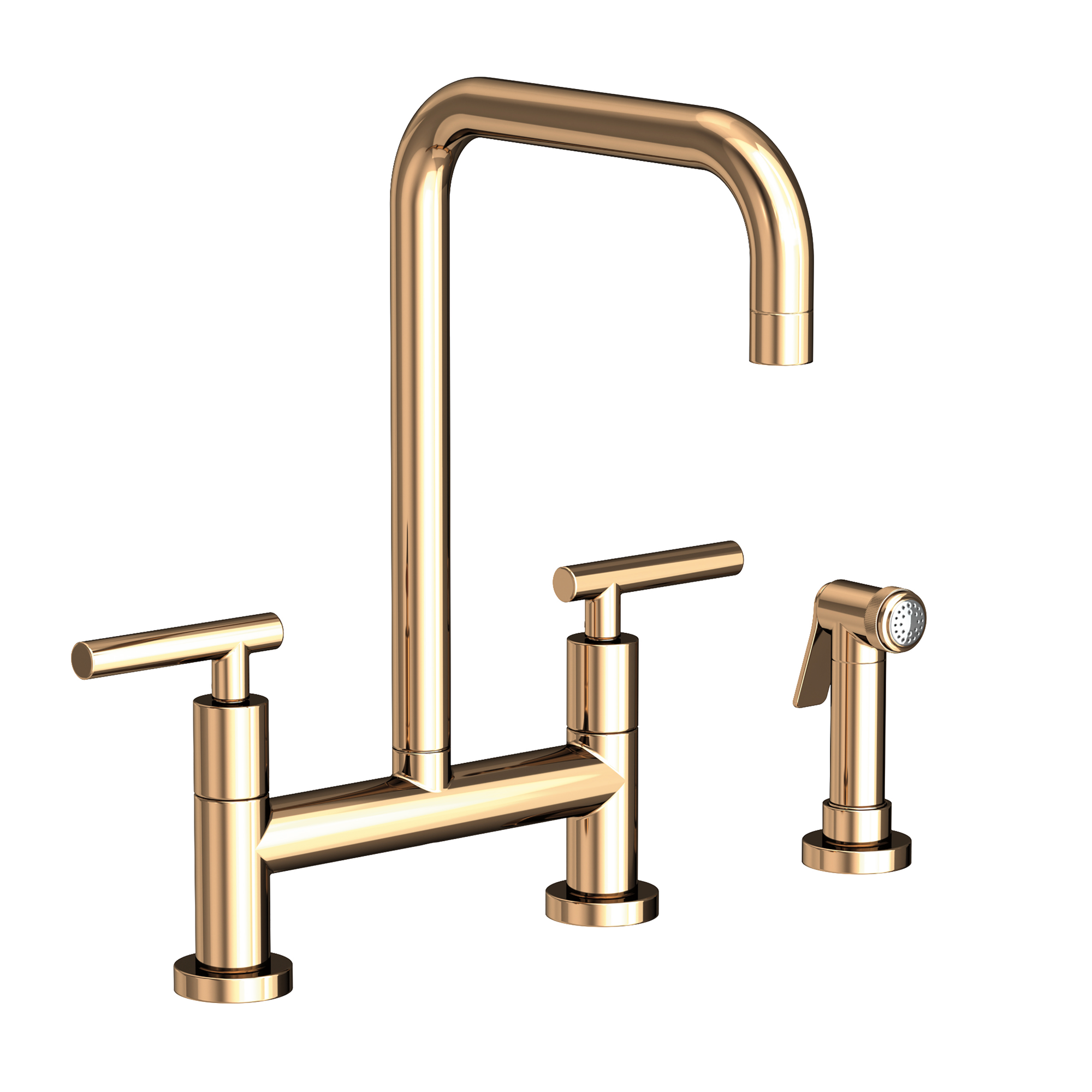 Newport Brass East Square® Kitchen Bridge Faucet with Side Spray
