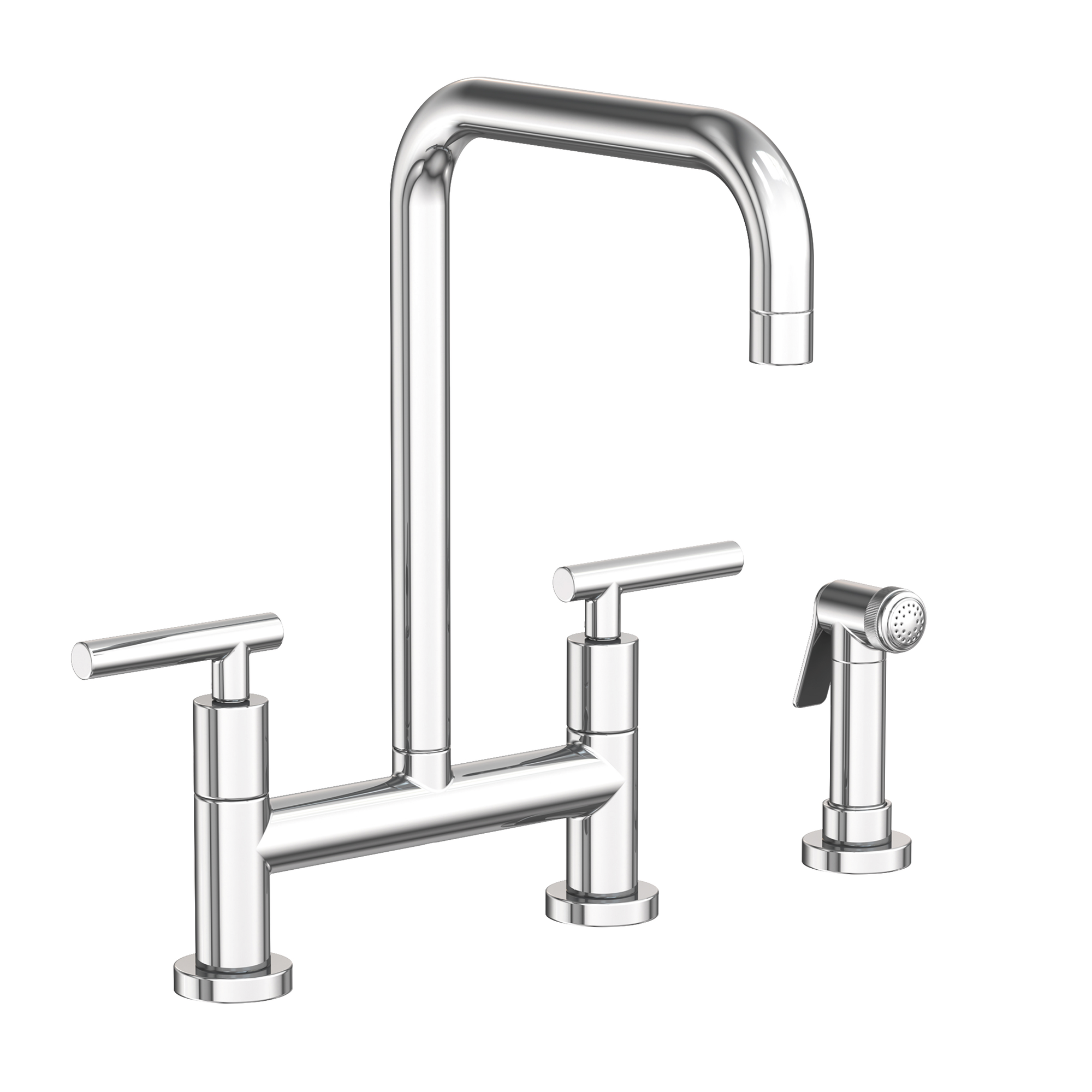 Newport Brass East Square® Kitchen Bridge Faucet with Side Spray