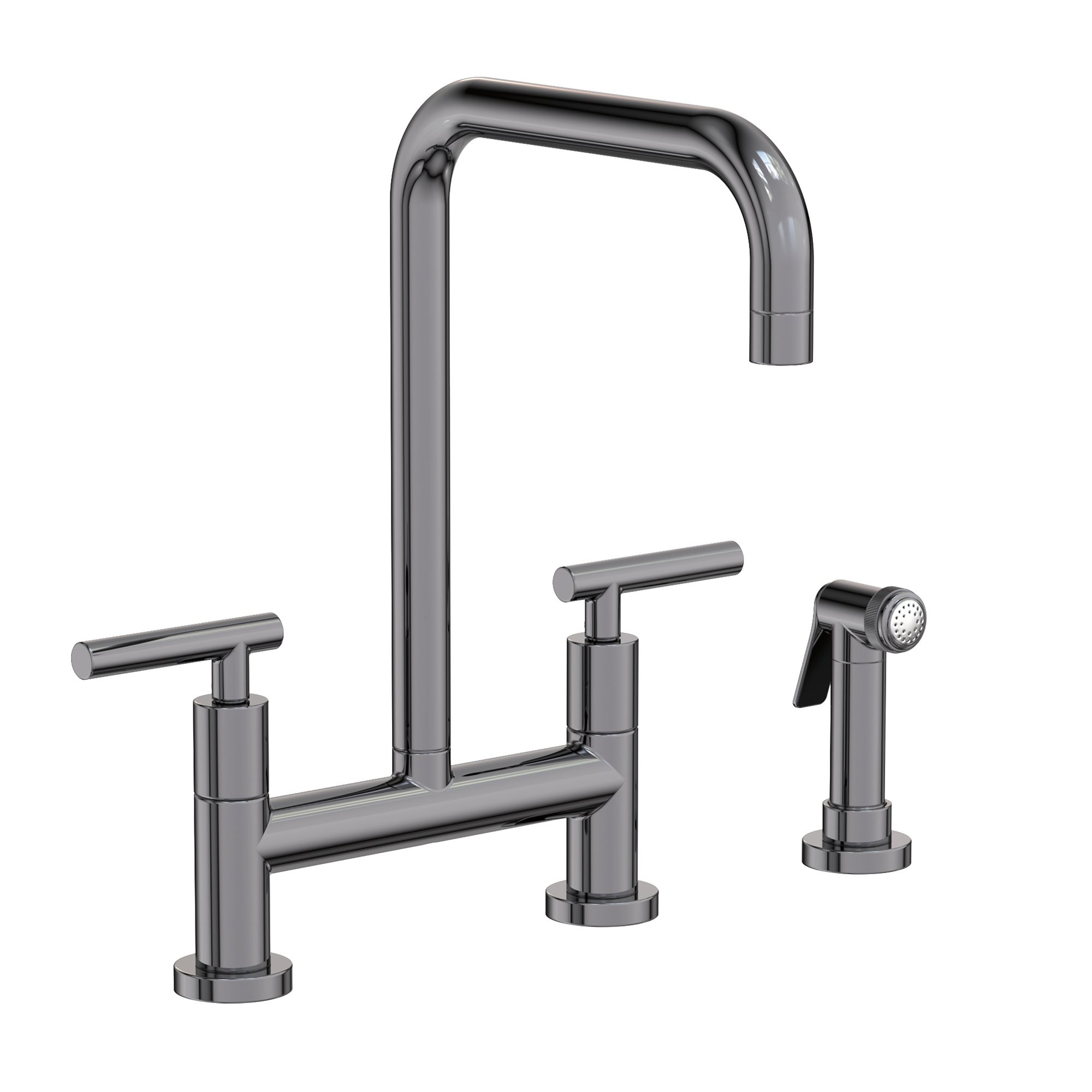 Newport Brass East Square® Kitchen Bridge Faucet with Side Spray