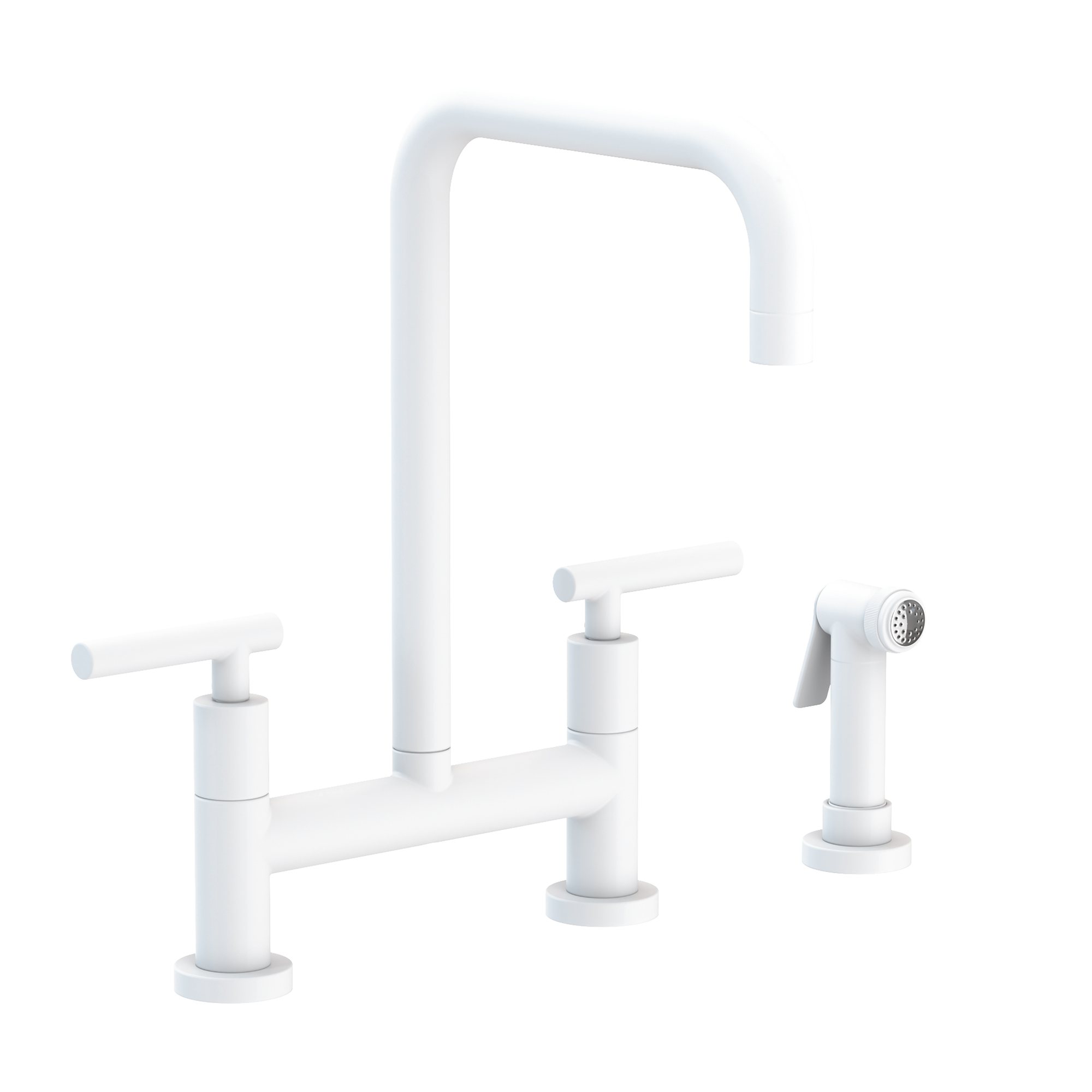 Newport Brass East Square® Kitchen Bridge Faucet with Side Spray