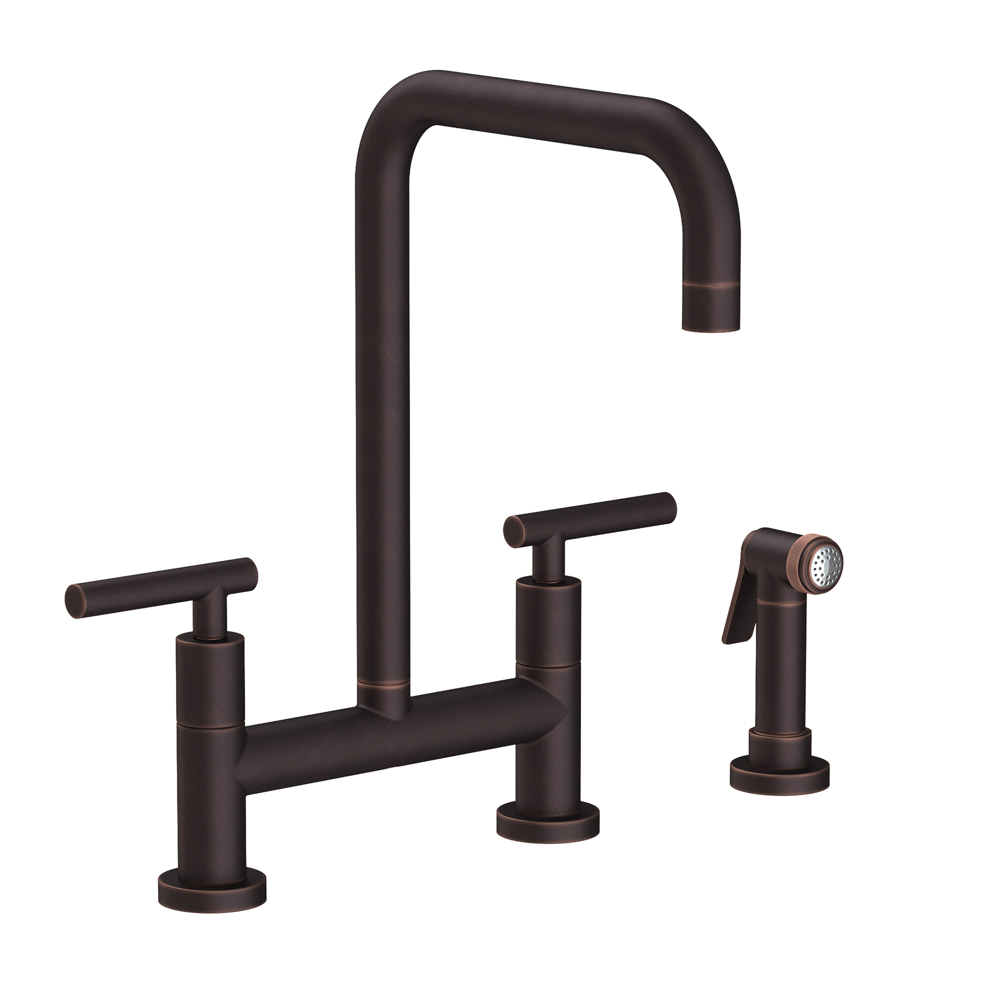 Newport Brass East Square® Kitchen Bridge Faucet with Side Spray