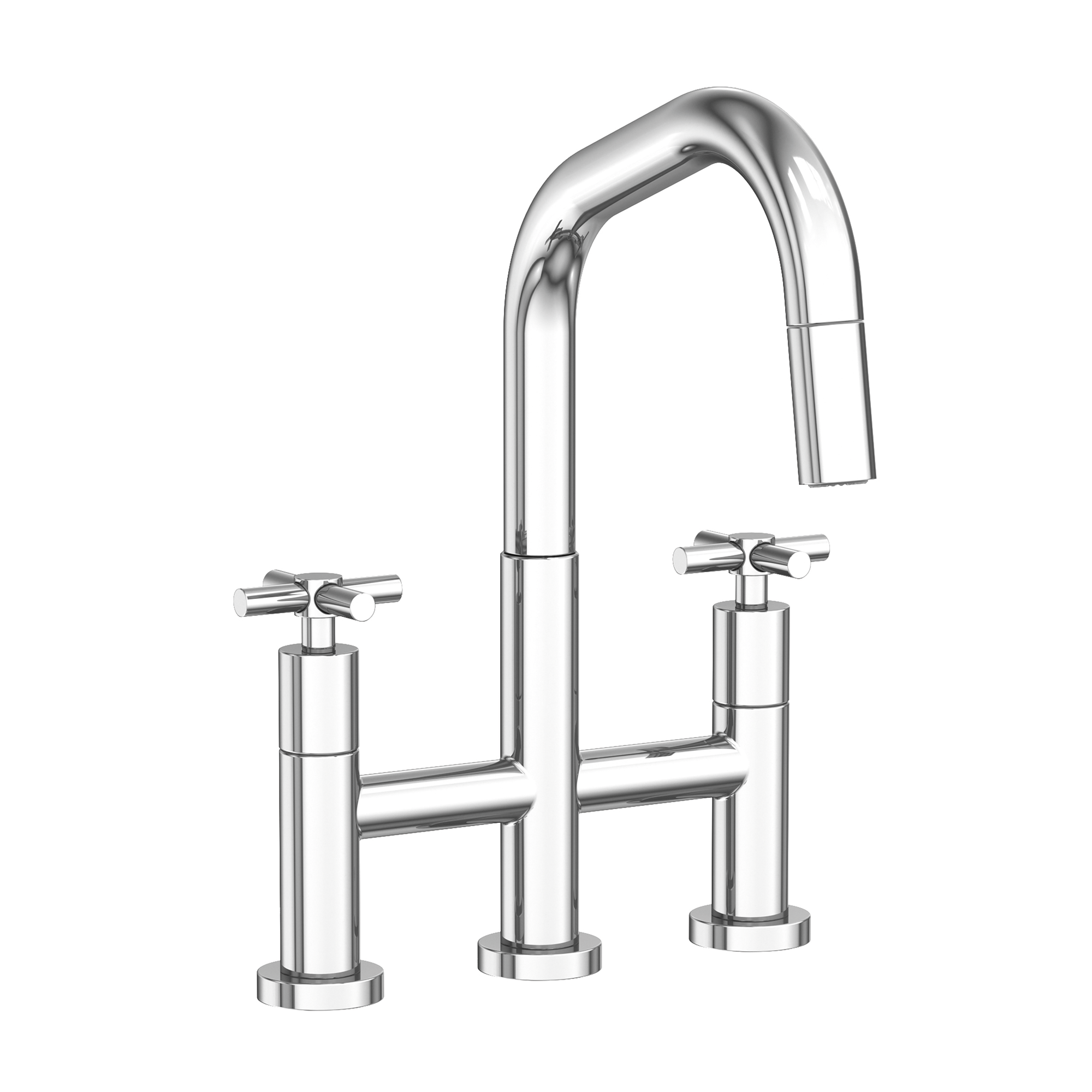 Newport Brass East Square® Kitchen Bridge Pull-Down Faucet
