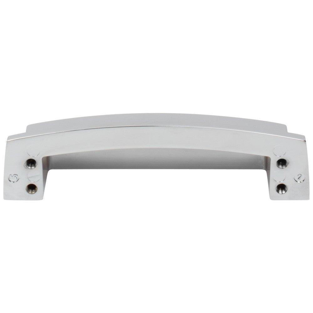 Hardware Resources 96 mm Center-to-Center Satin Nickel Square Renzo Cabinet Cup Pull