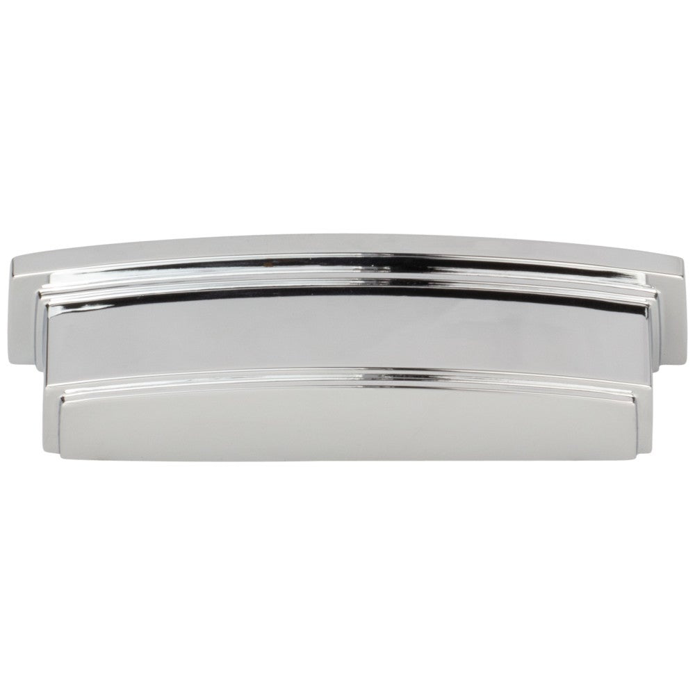 Hardware Resources 96 mm Center-to-Center Satin Nickel Square Renzo Cabinet Cup Pull