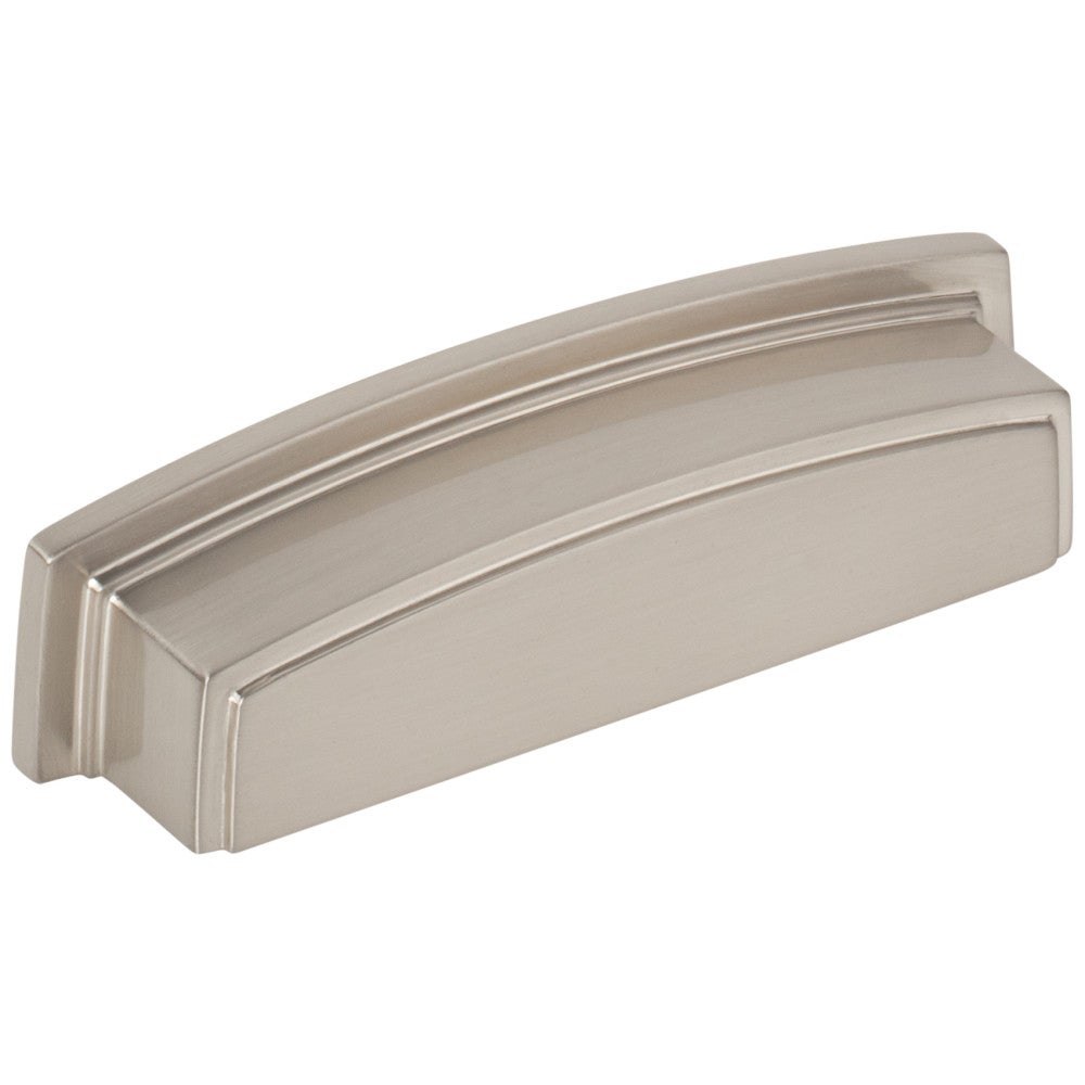 Hardware Resources 96 mm Center-to-Center Satin Nickel Square Renzo Cabinet Cup Pull