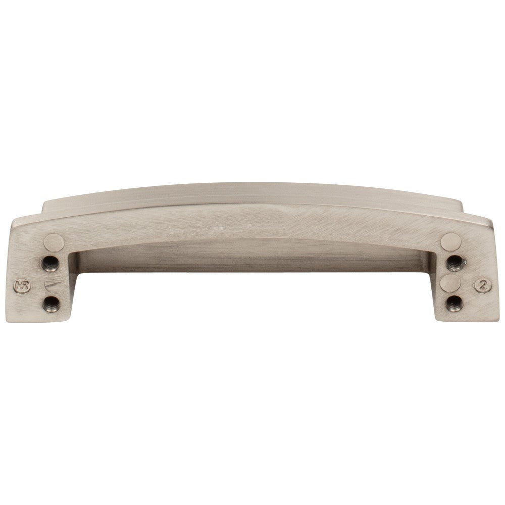Hardware Resources 96 mm Center-to-Center Satin Nickel Square Renzo Cabinet Cup Pull