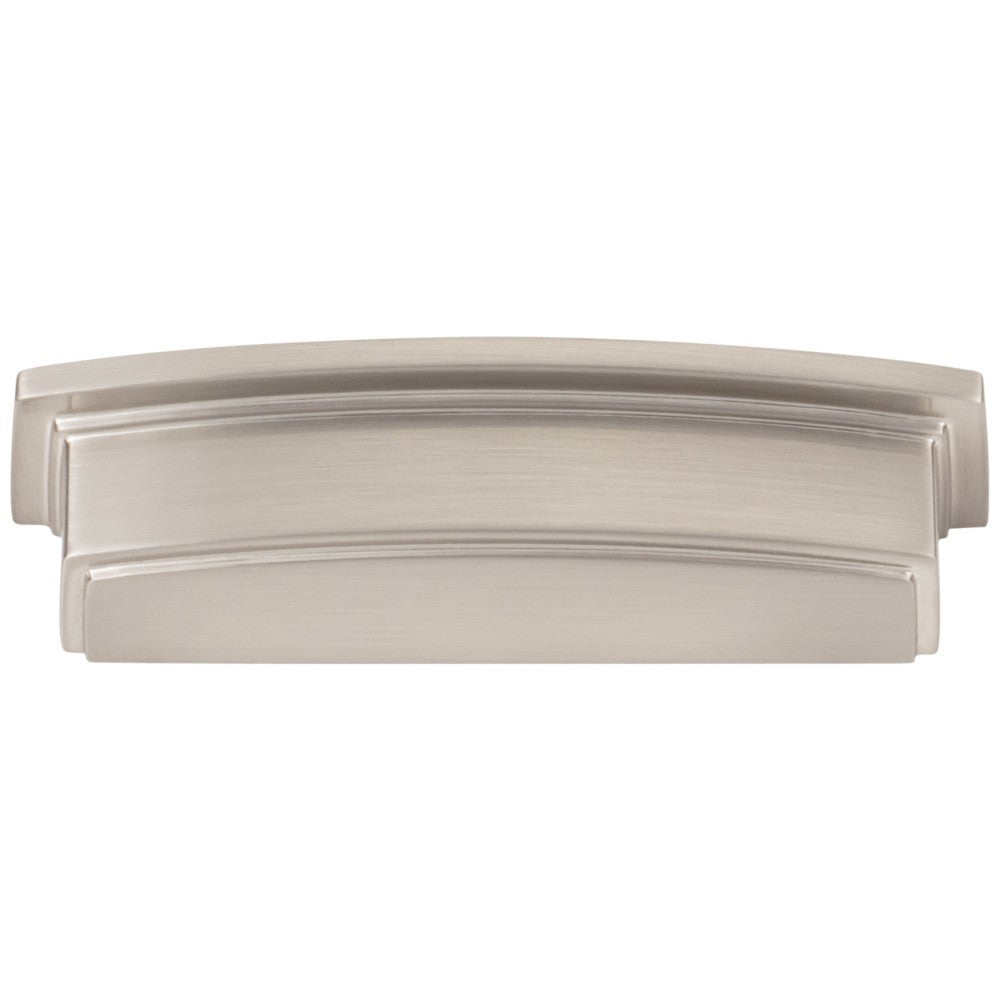 Hardware Resources 96 mm Center-to-Center Satin Nickel Square Renzo Cabinet Cup Pull