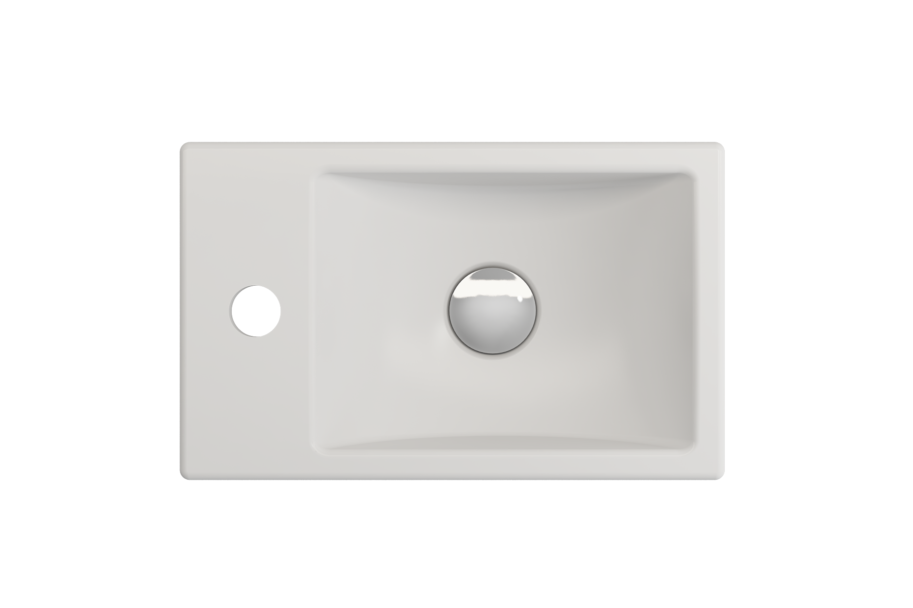 Milano Wall-Mounted Sink Fireclay 14.5 in. 1-hole Left Side Faucet Deck 1418