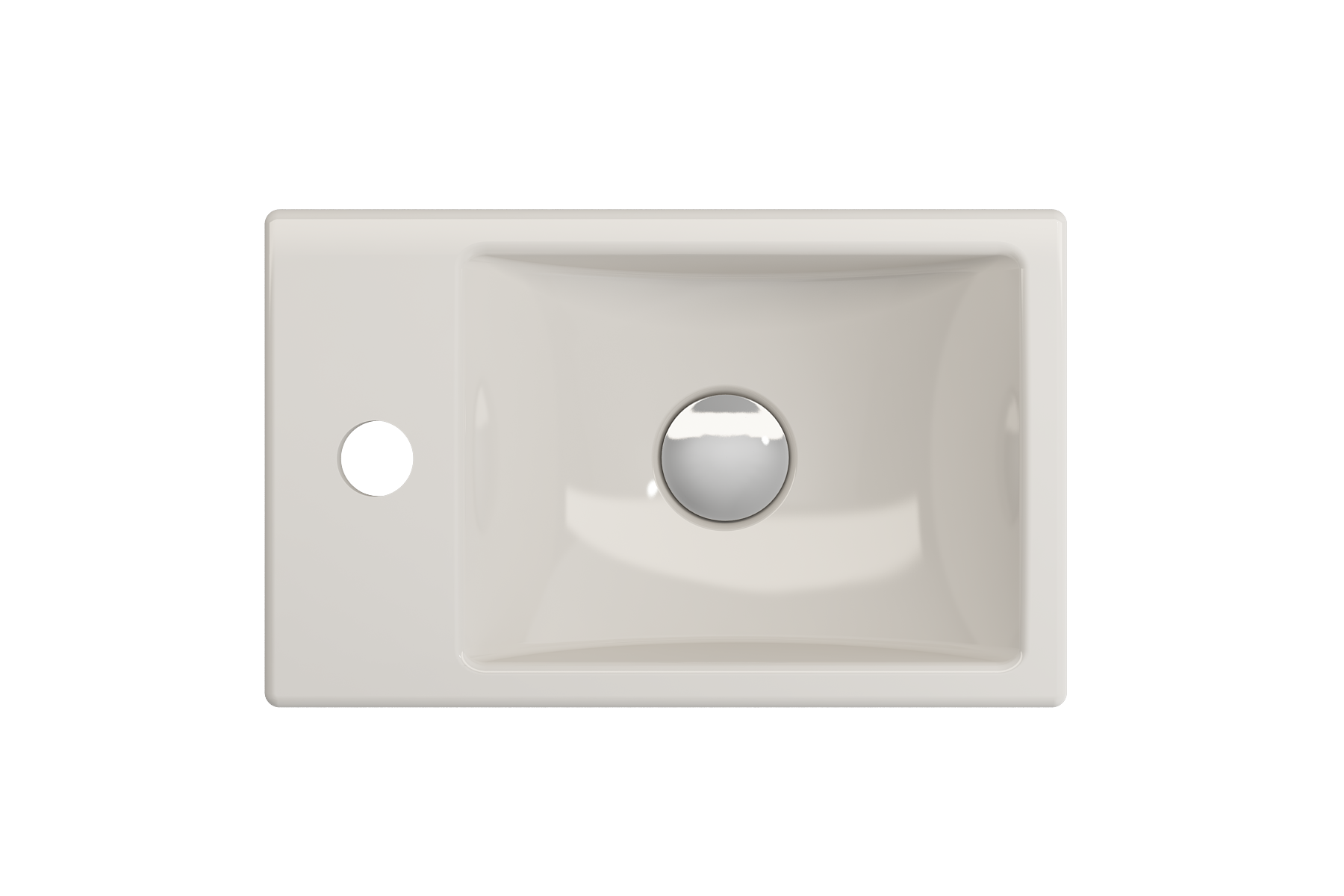 Milano Wall-Mounted Sink Fireclay 14.5 in. 1-hole Left Side Faucet Deck 1418