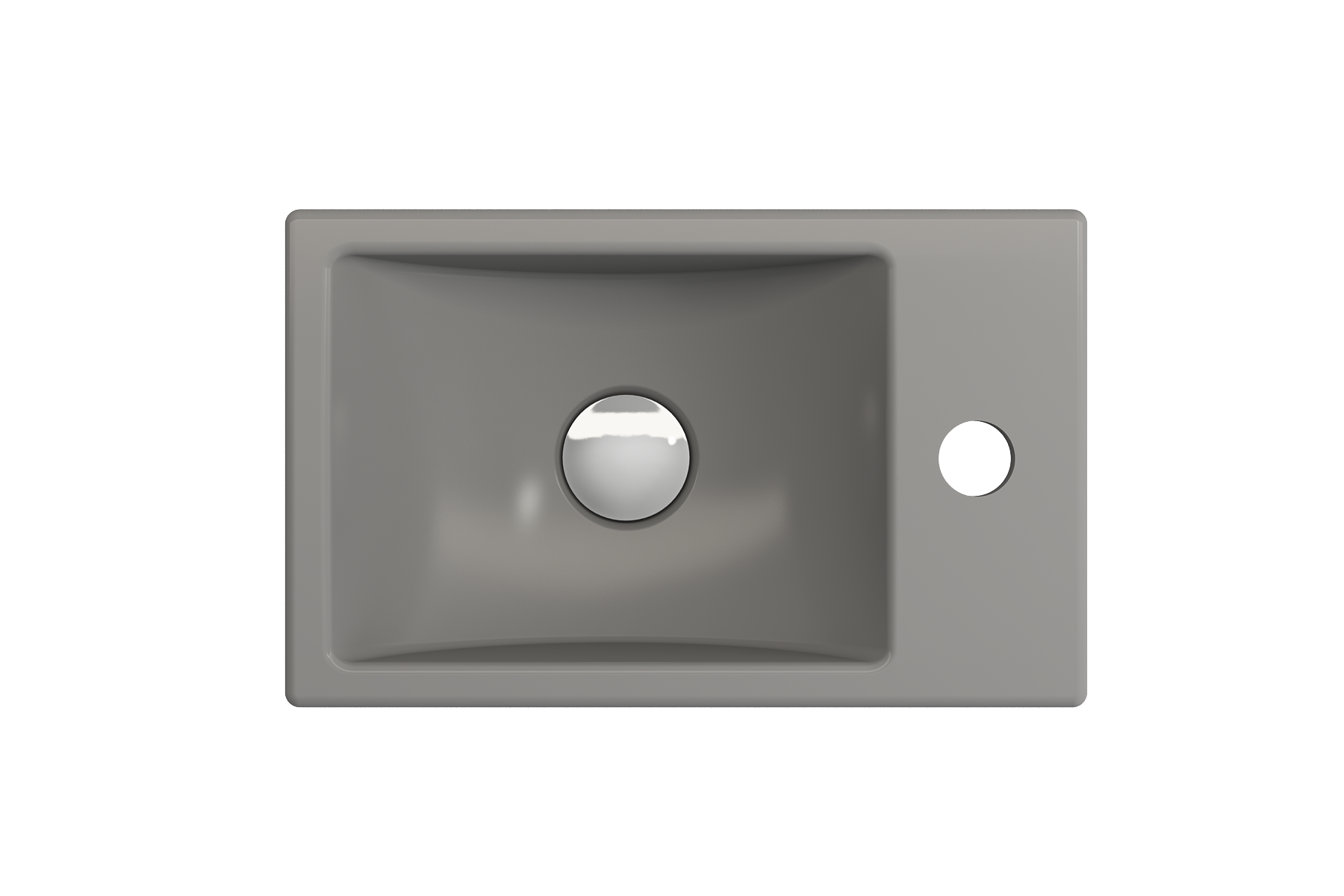Milano Wall-Mounted Sink Fireclay 14.5 in. 1-hole Right Side Faucet Deck 1419