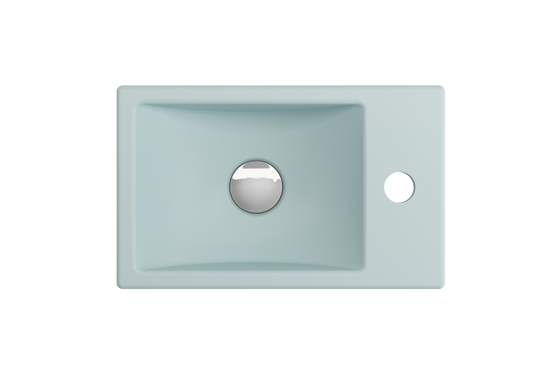 Milano Wall-Mounted Sink Fireclay 14.5 in. 1-hole Right Side Faucet Deck 1419