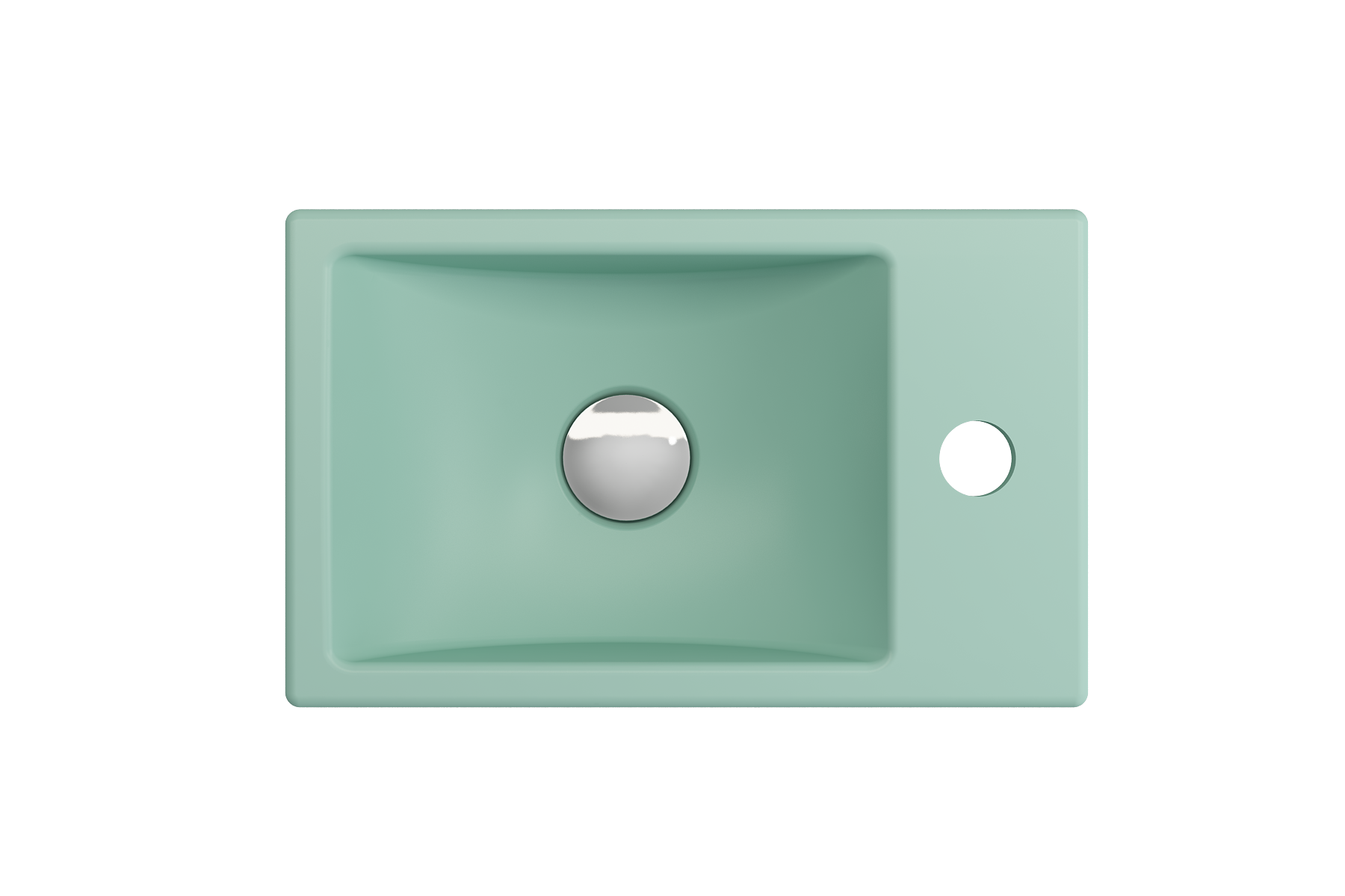 Milano Wall-Mounted Sink Fireclay 14.5 in. 1-hole Right Side Faucet Deck 1419