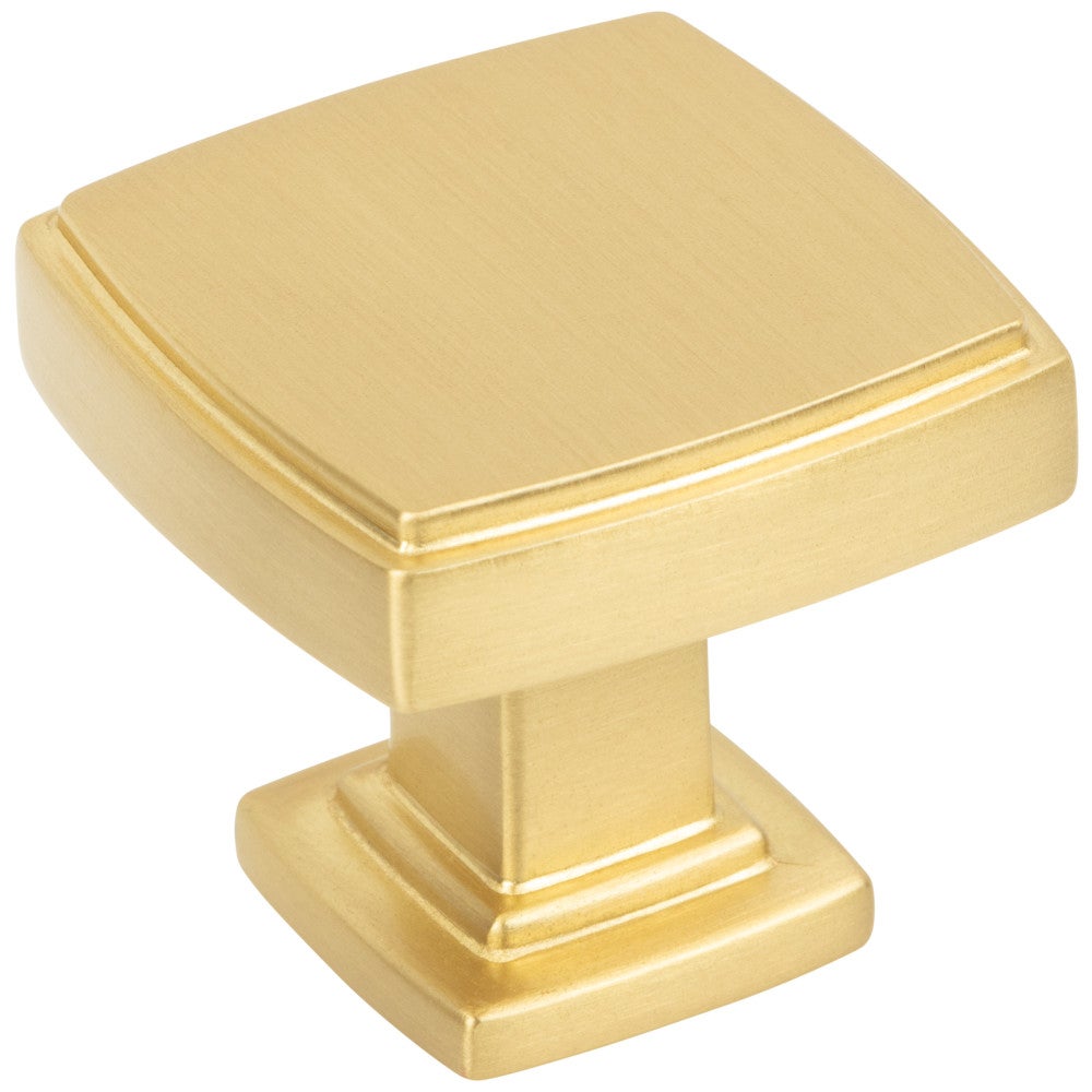 Hardware Resources 1-1/4" Overall Length Satin Nickel Square Renzo Cabinet Knob
