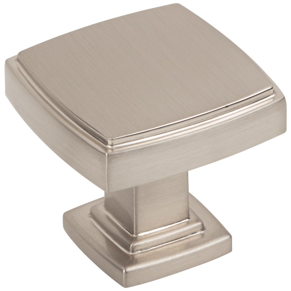 Hardware Resources 1-1/4" Overall Length Satin Nickel Square Renzo Cabinet Knob