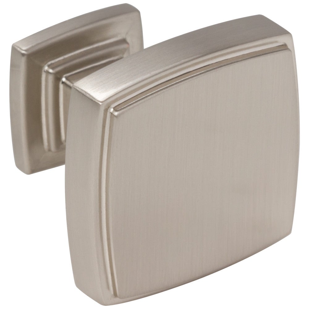 Hardware Resources 1-1/4" Overall Length Satin Nickel Square Renzo Cabinet Knob
