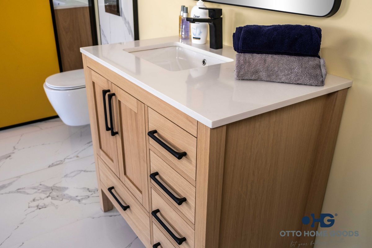 Ashley 36" Natural Oak Bathroom Cabinet