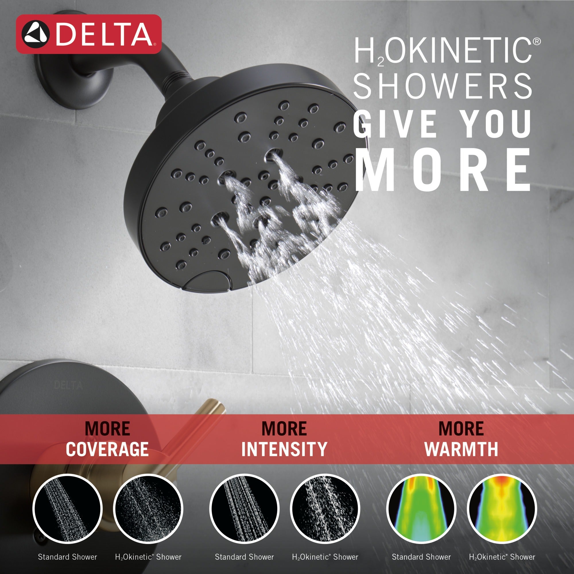 Delta Nicoli® Monitor® 14 Series H2Okinetic® Shower