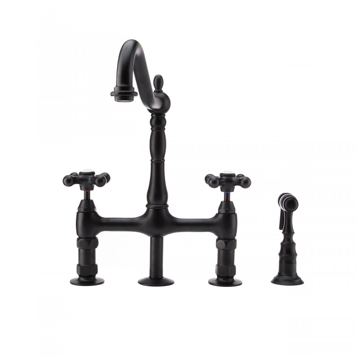 MAIDSTONE Adriana Bridge Kitchen Faucet - Metal Cross Handles