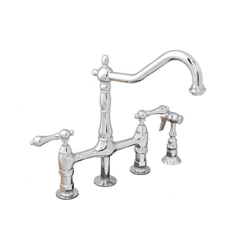 MAIDSTONE Adriana Bridge Kitchen Faucet - Metal Lever Handles
