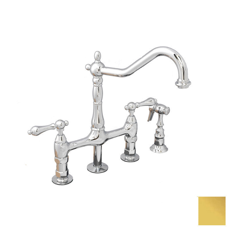 MAIDSTONE Adriana Bridge Kitchen Faucet - Metal Lever Handles