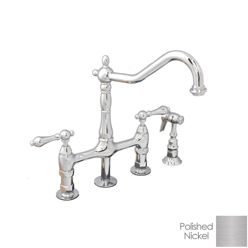 MAIDSTONE Adriana Bridge Kitchen Faucet - Metal Lever Handles