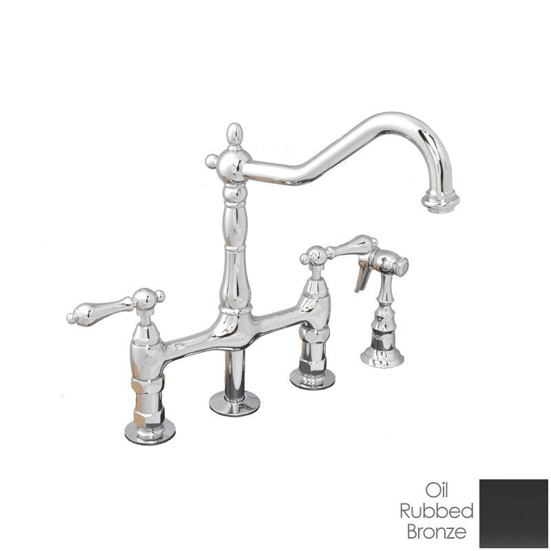 MAIDSTONE Adriana Bridge Kitchen Faucet - Metal Lever Handles