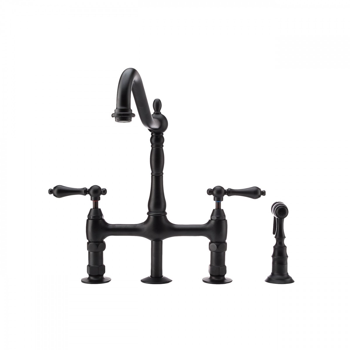 MAIDSTONE Adriana Bridge Kitchen Faucet - Metal Lever Handles