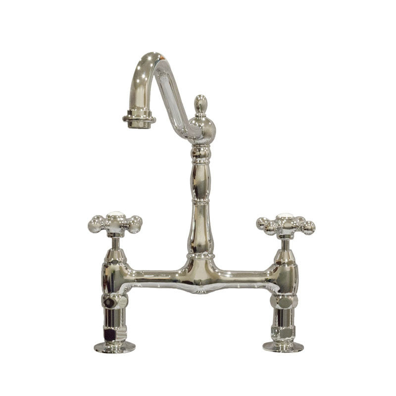 MAIDSTONE Bolton Bridge Kitchen Faucet - Metal Cross Handles