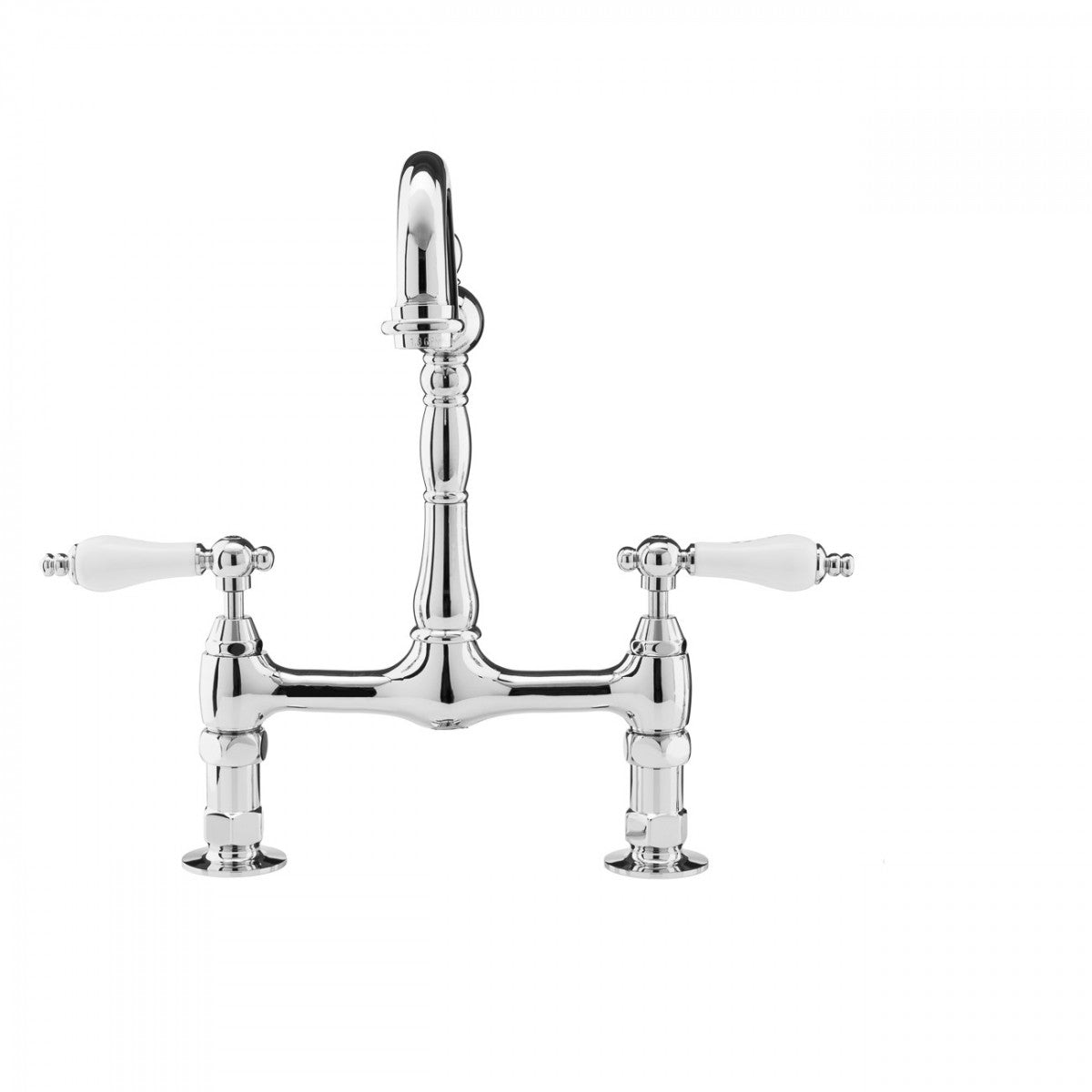 MAIDSTONE Bolton Bridge Kitchen Faucet - Porcelain Lever Handles