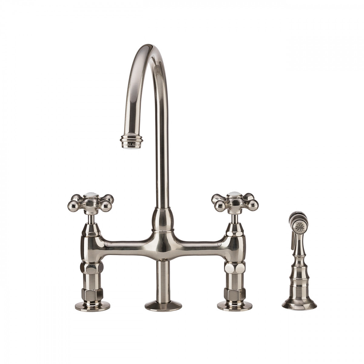 MAIDSTONE Bradford Bridge Kitchen Faucet - Metal Cross Handles