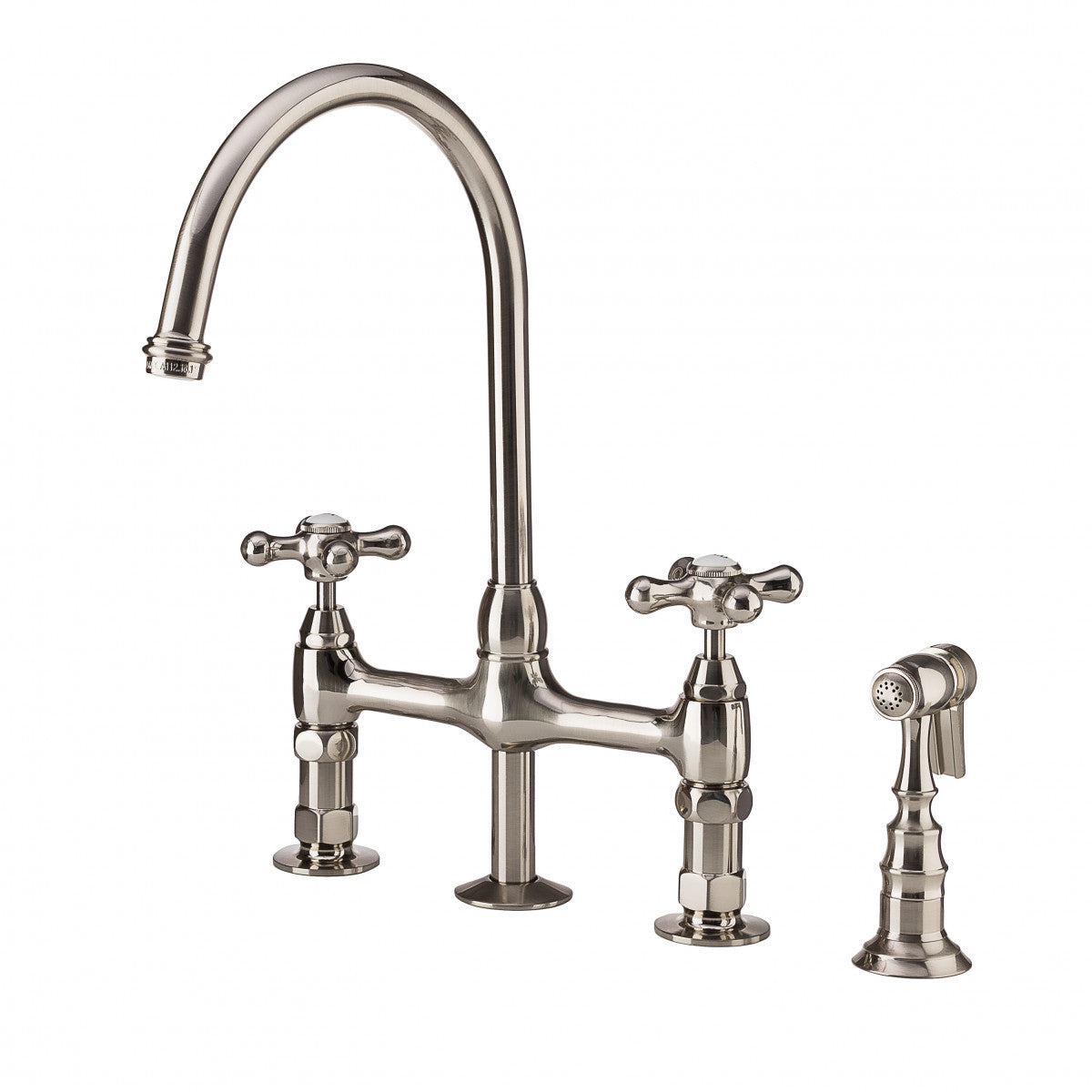 MAIDSTONE Bradford Bridge Kitchen Faucet - Metal Cross Handles