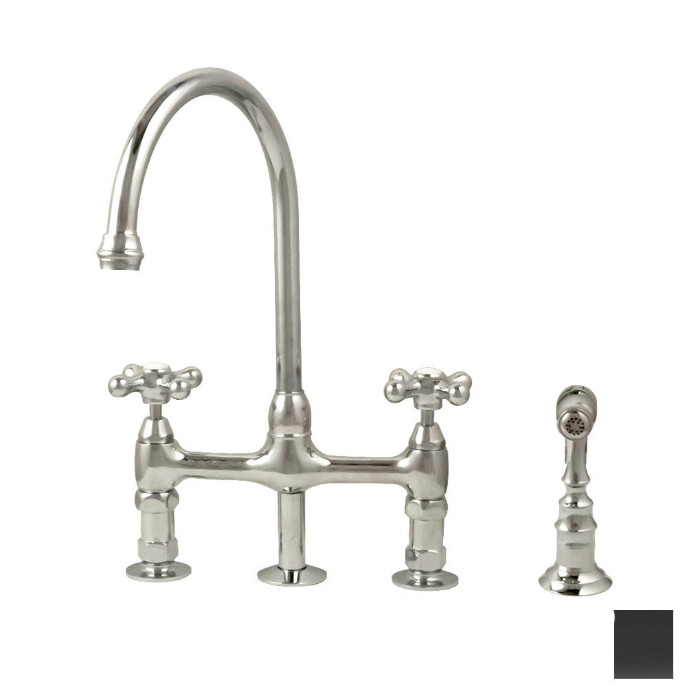 MAIDSTONE Bradford Bridge Kitchen Faucet - Metal Cross Handles