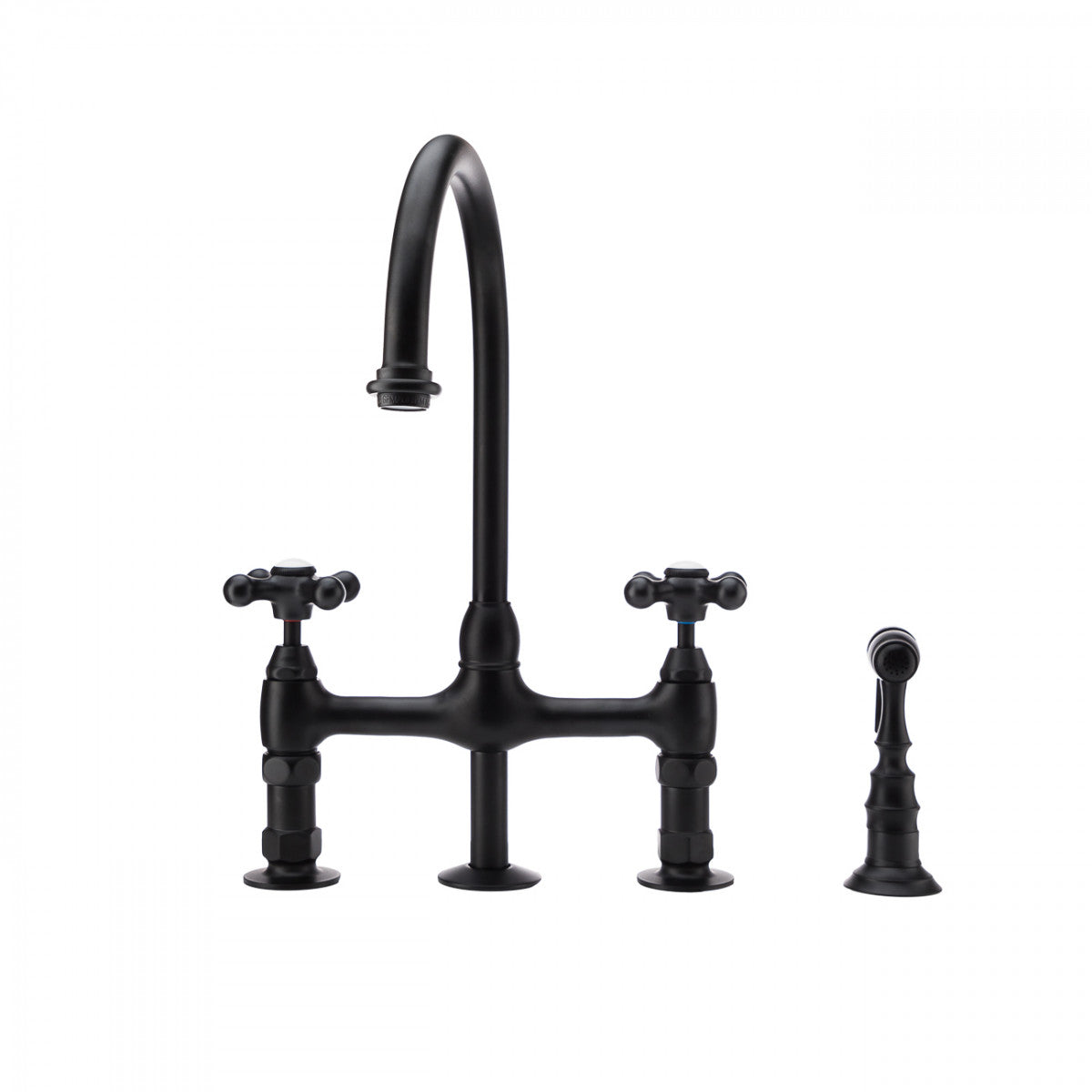 MAIDSTONE Bradford Bridge Kitchen Faucet - Metal Cross Handles