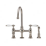 MAIDSTONE Bradford Bridge Kitchen Faucet - Porcelain Lever Handles